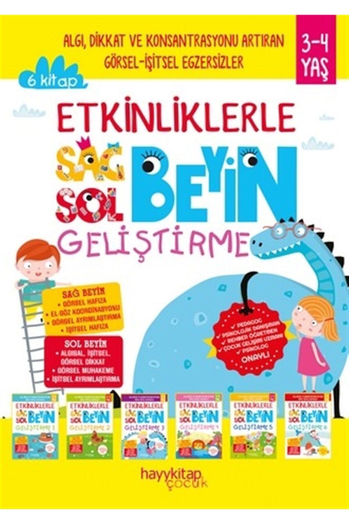 Hayykitap Etkinliklerle Sağ Beyin Sol Beyin Geliştirme (3-4 Yaş) (6 Kitap Takım) Canan Öztürk