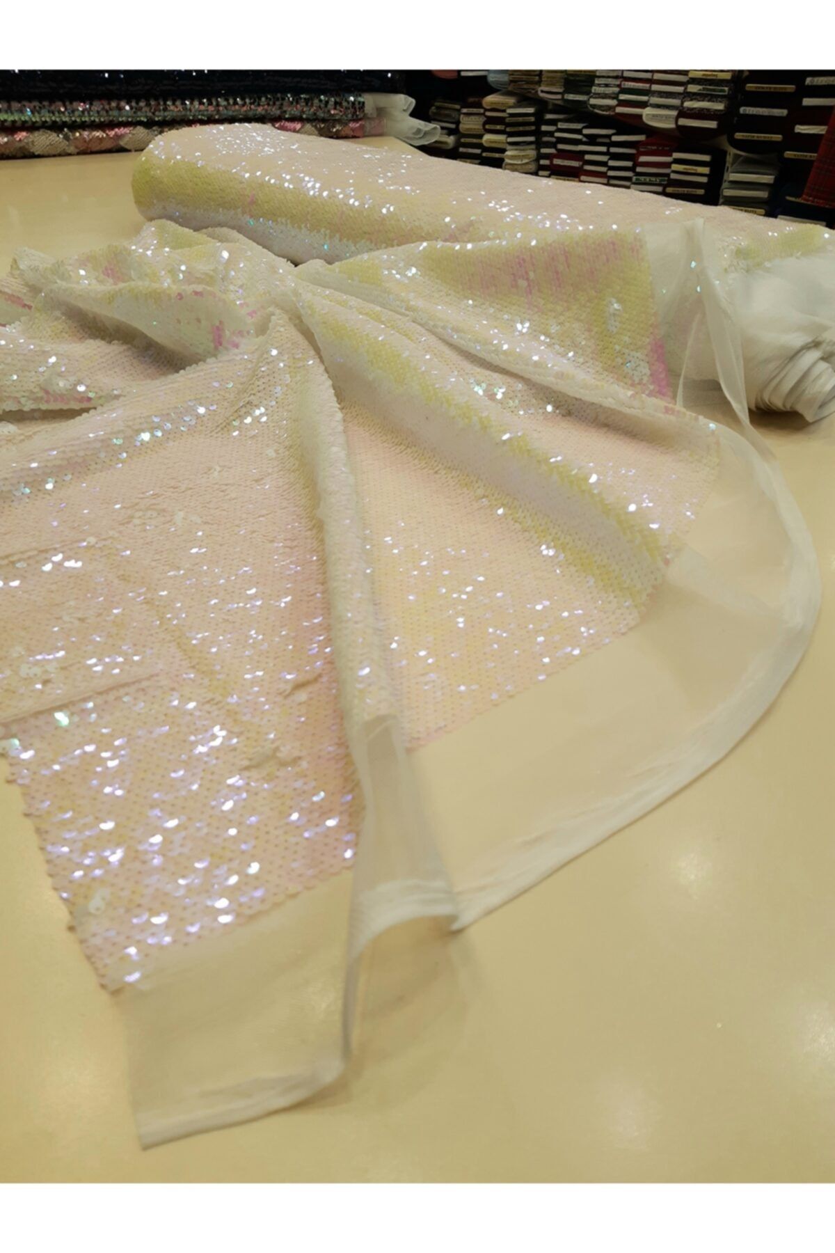 Safir Kumaş Sihirli Magic Payet Kumaş