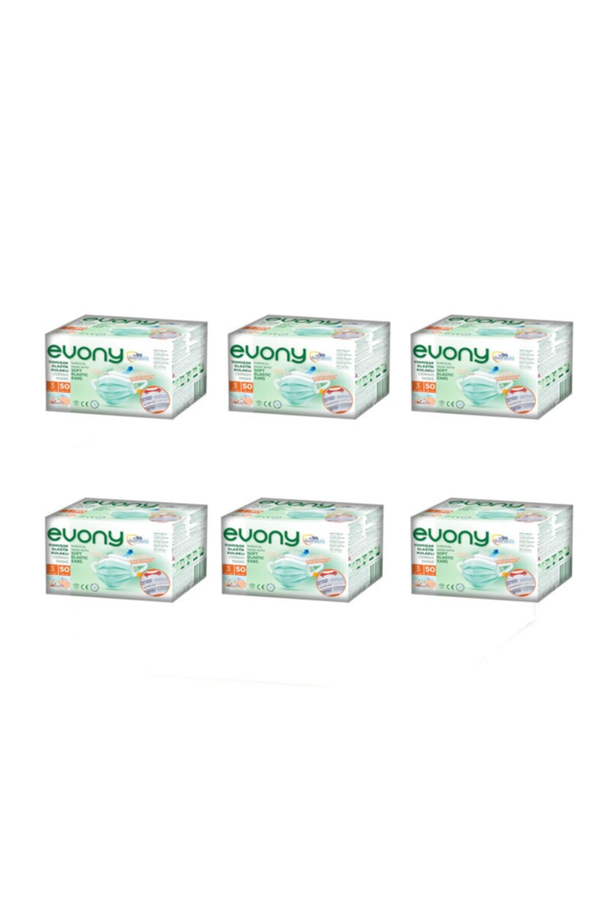 Evony Yumuşak Lastikli Full Ultrasonic Maske 6 Kutu 300 Adet