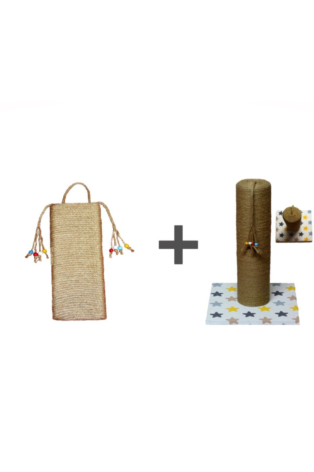 Hesaplı Pet Kedi Tırmalama Tahtası + 2 Fonksiyonlu Mini Tırmalama Set