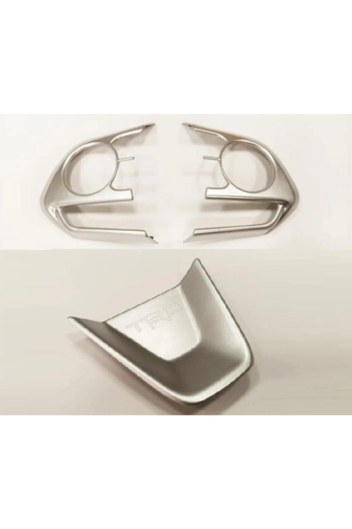 OLED GARAJ Toyota Corolla Uyumlu Direksiyon Alt Ve Düğme Kaplaması - Silver (2019+)