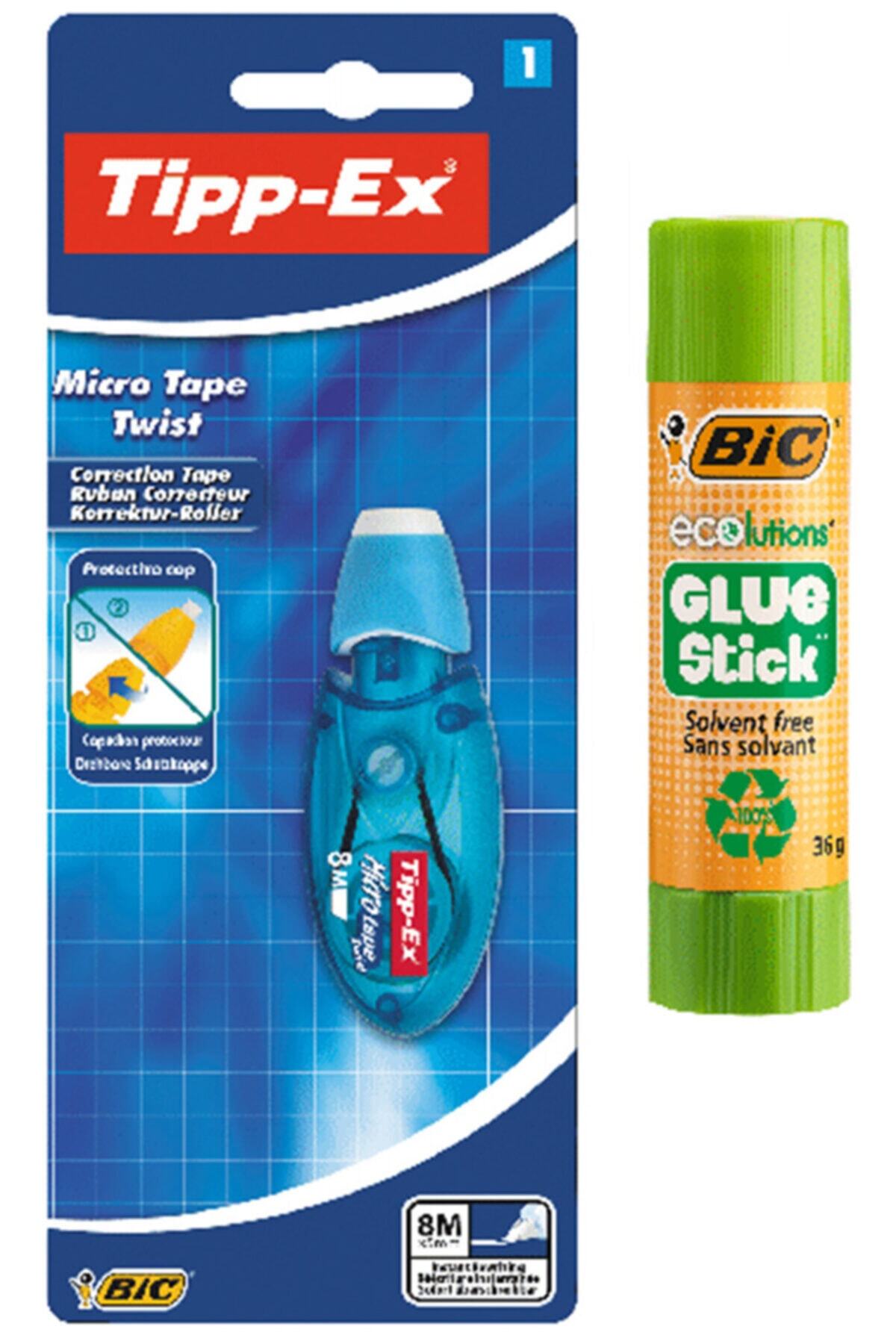 Bic Bıc Tipp-ex ( Micro Tape Twist) + Bıc Glue Stick (36gr)