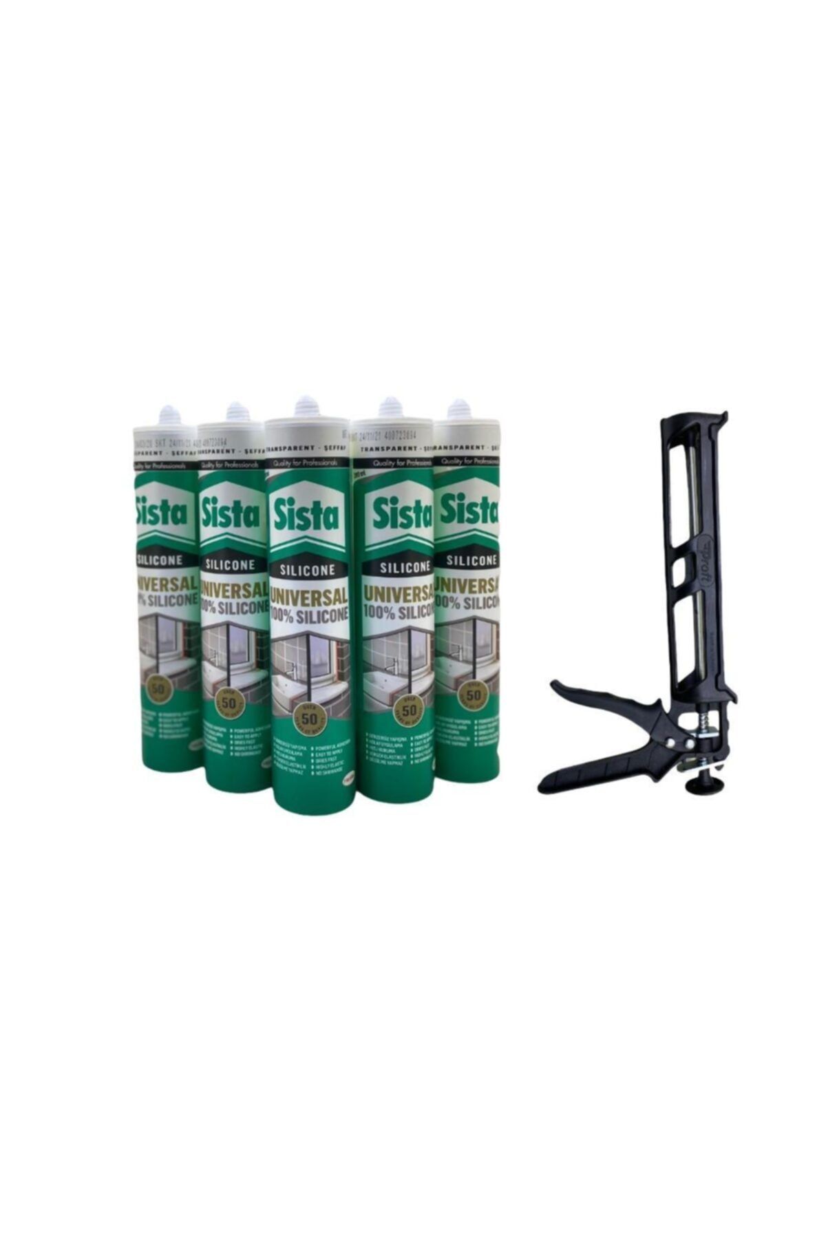 Sista Şeffaf Silikon 280 ml X 5'li Set