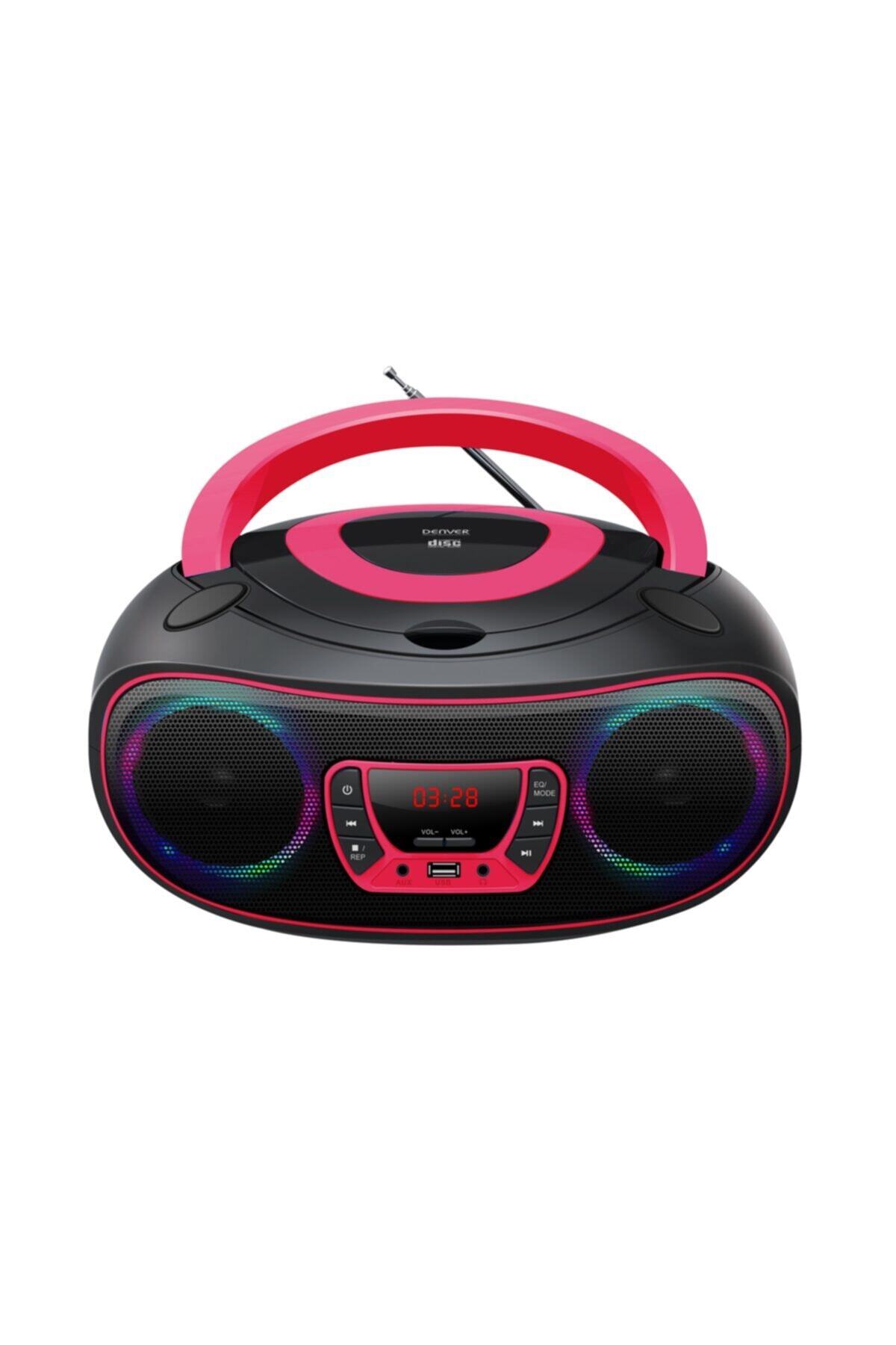 Denver Pembe Cd Çalar , Radyo, Bluetooth, Usb, Mp3, Aux Disko Işıklı