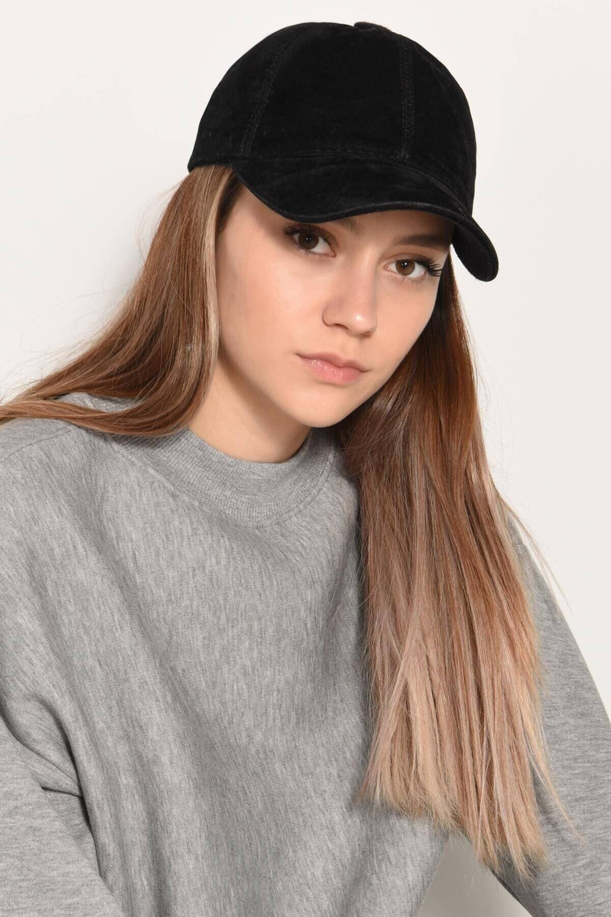 mesa şapka Unisex Siyah Süet Şapka