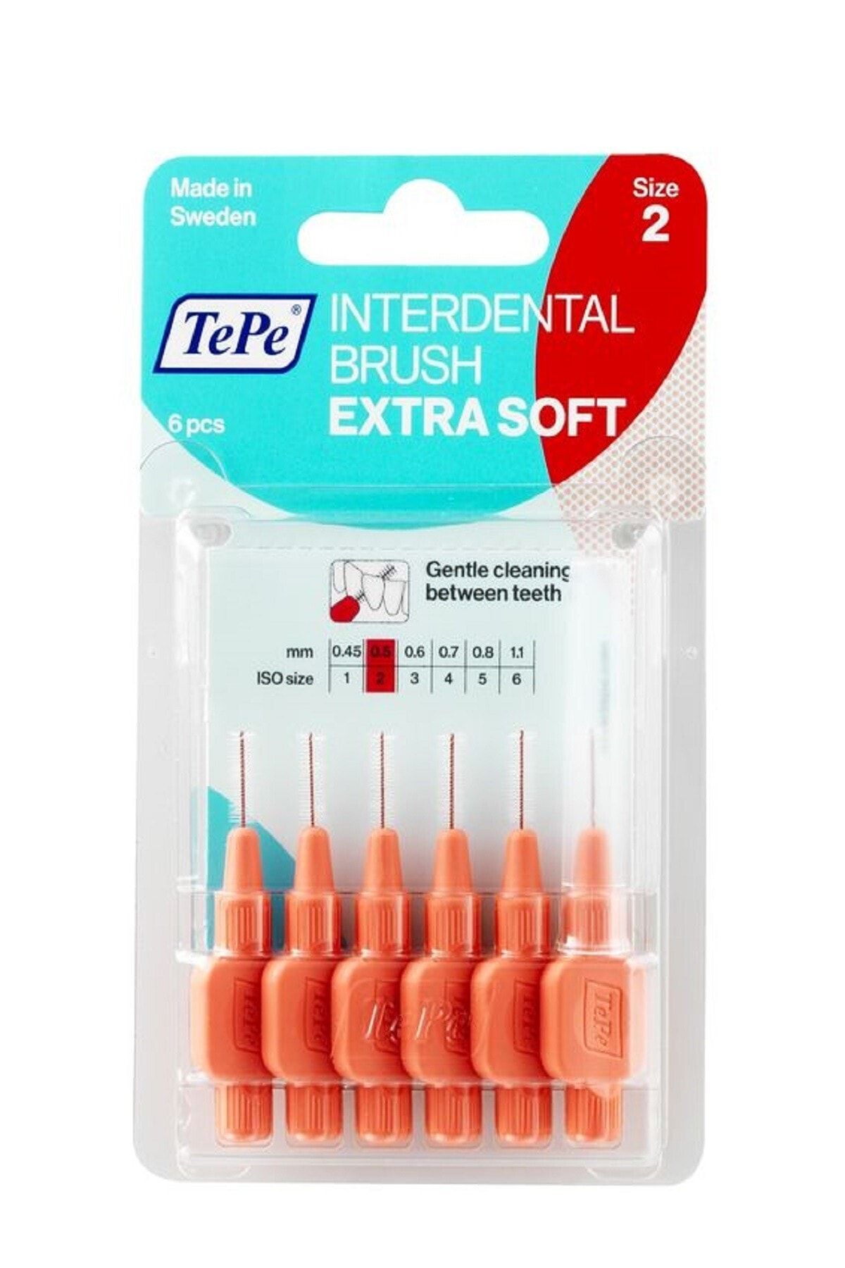 TePe Blıster Ekstra Yumuşak Kırmızı Arayüz Fırçası 0.5 Mm