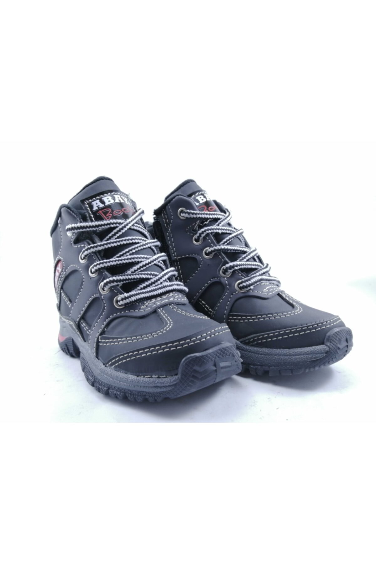 Abay Shoes Erkek Çocuk Gri Bağcıklı Bot