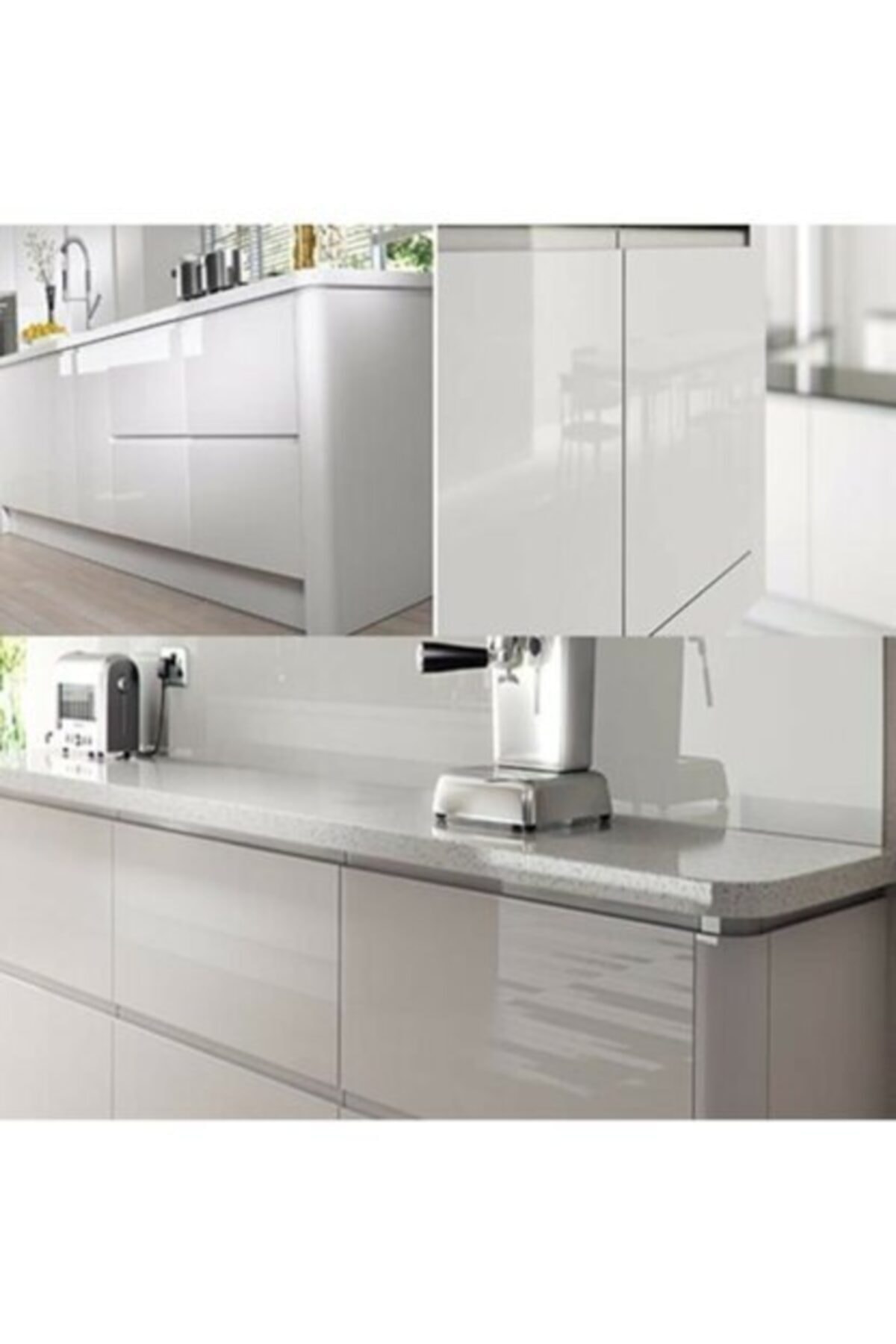 BOZMET Dolap Kaplama Folyosu Parlak Beyaz 105cmx7mt