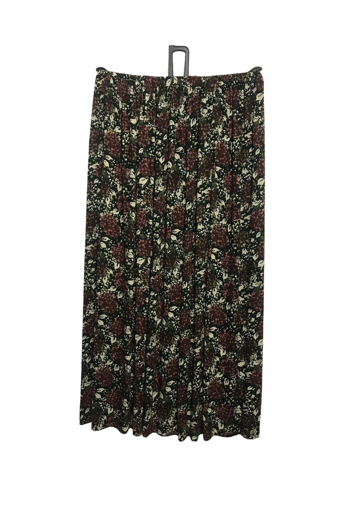 SAVCIGİYİM Kadın Çiçek Desenli Viskon Lastikli Etek