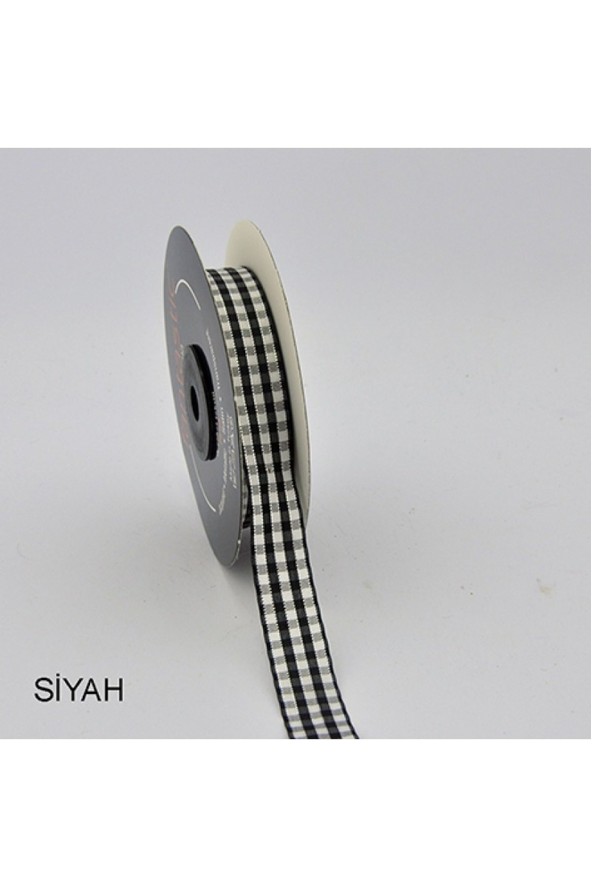 FANTASTIC 15650 Dokuma Ekose Kurdela Bordür Siyah