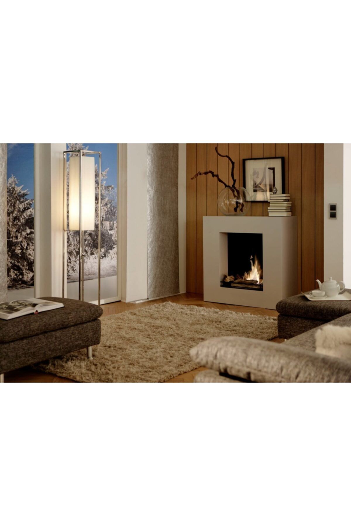 BLUEFLAME Flame Power Bacasız Şömine (BİOETHANOL YAKIT LI ŞÖMİNE) ( Beyaz )