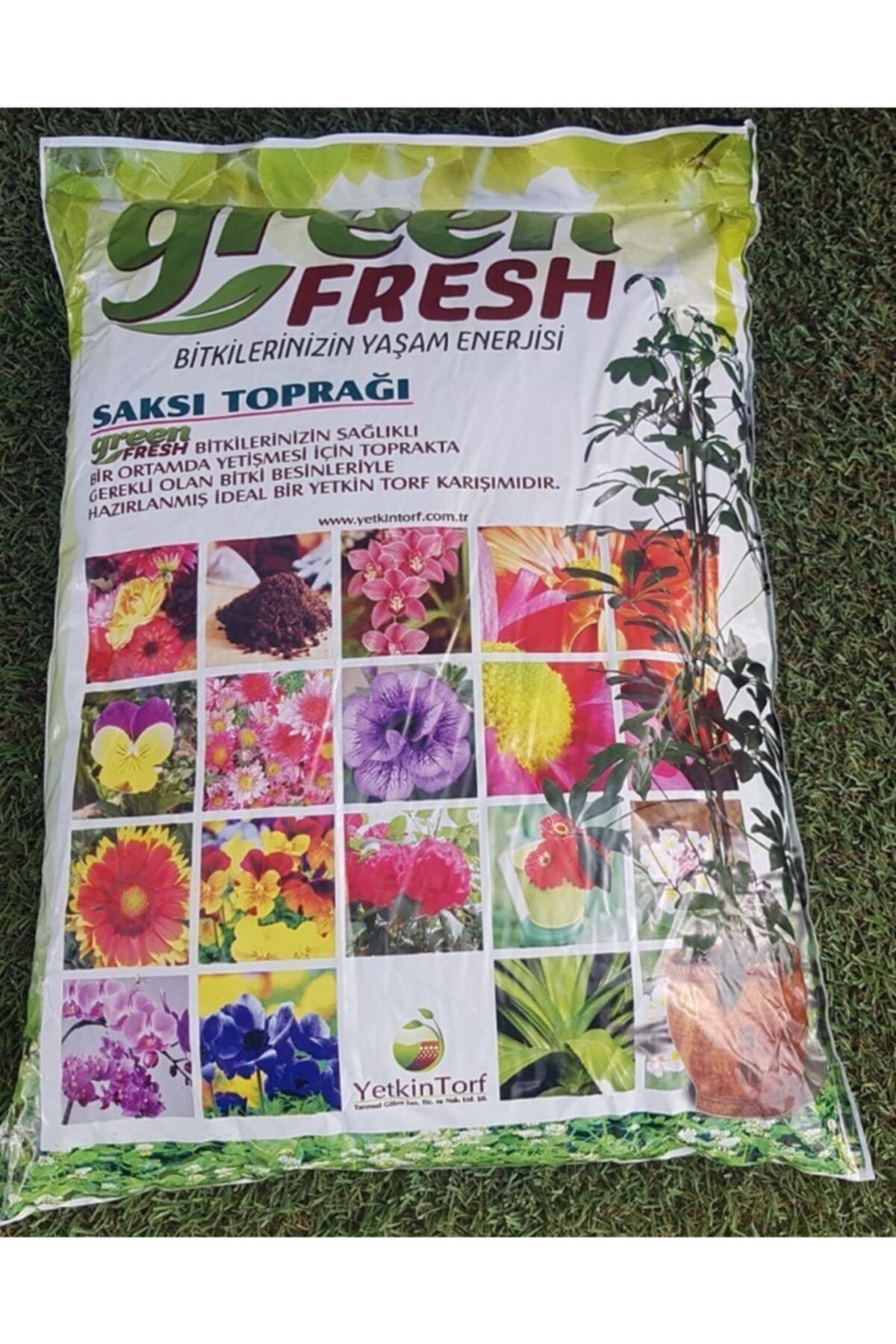 green fresh Torf Toprak 5 Adet 5 Lt Çiçek Toprağı Saksı Toprağı Perlitli Torf Doğal Torf