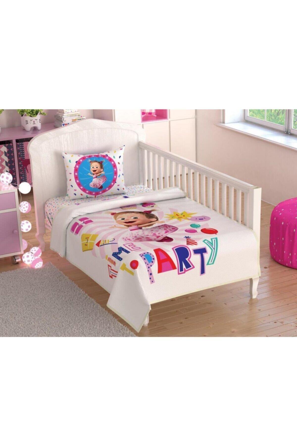 Taç Bebek Lila Pike Takımı Masha Party Baby Lisanslı
