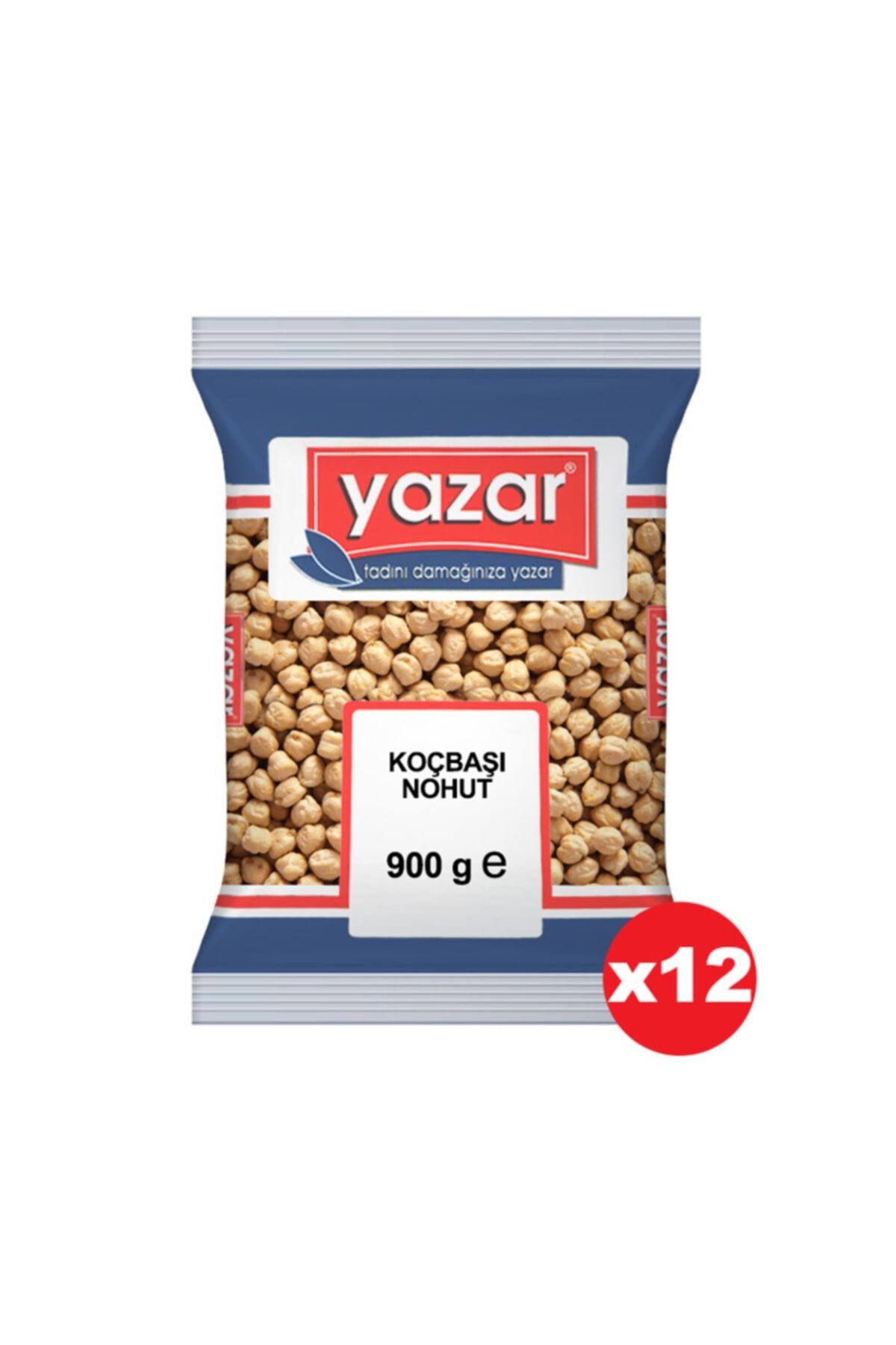 YAZAR Koçbaşı Nohut 900 Gr. X 12 Adet
