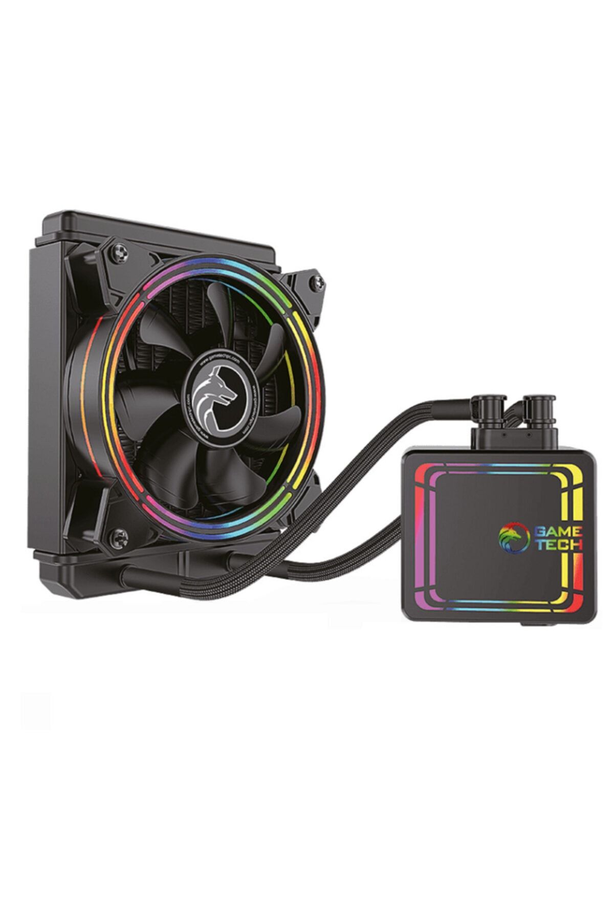 GAMETECH Hydra Rainbow Pro 120mm Intel Amd Uyumlu Işlemci Fanı Sıvı Soğutma Sistemi