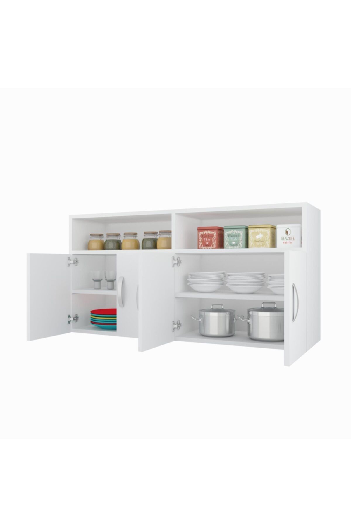 Kenzlife hazır mutfak rastus byz 060*120*32 mutfak banyo dolabı kapaklı raflı