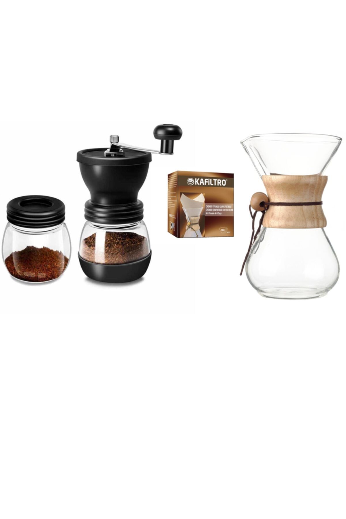 Grossberg Coffee Cam Kahve Demleme Seti
