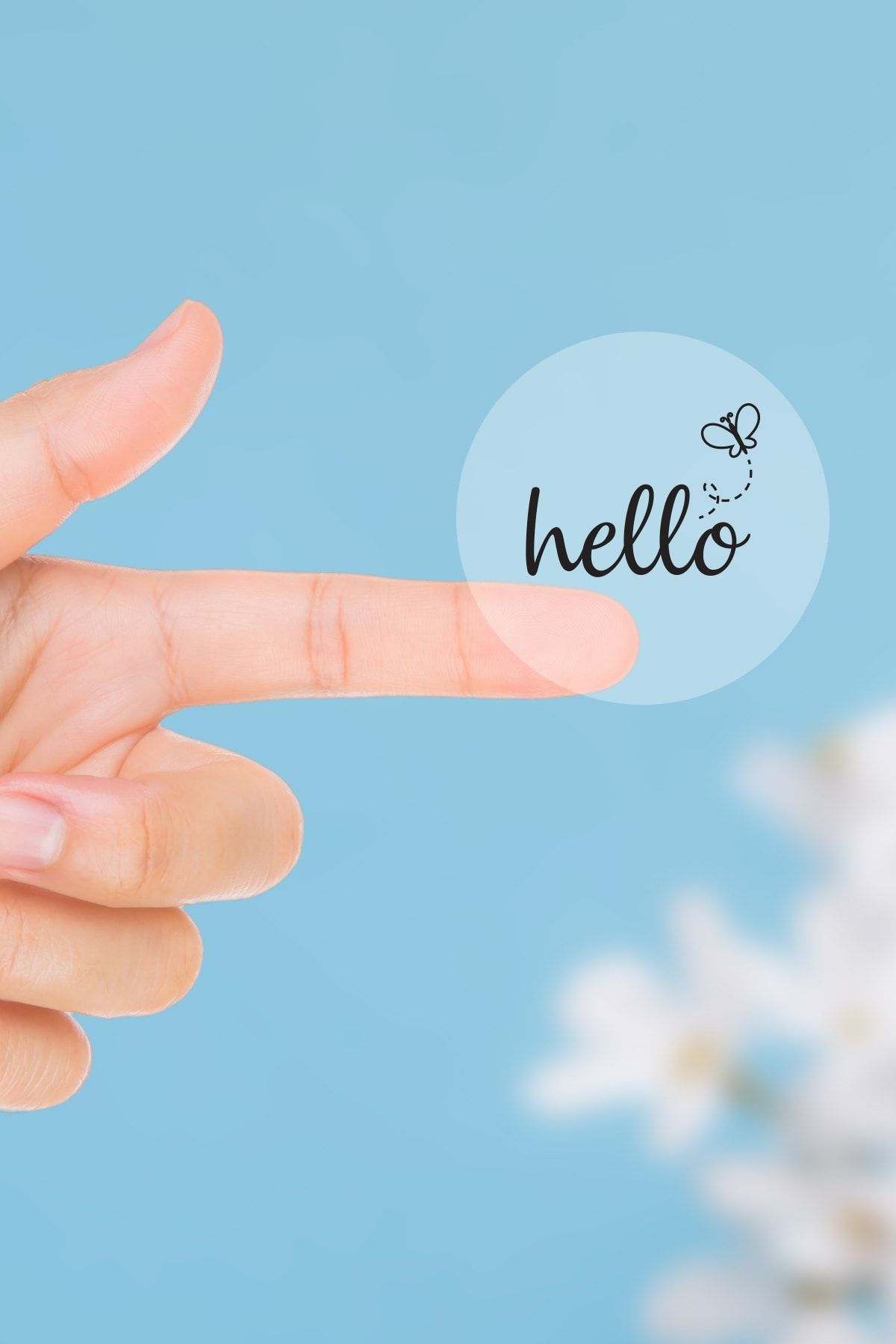 Funbou Şeffaf Sticker, Hello / 10 Sayfa