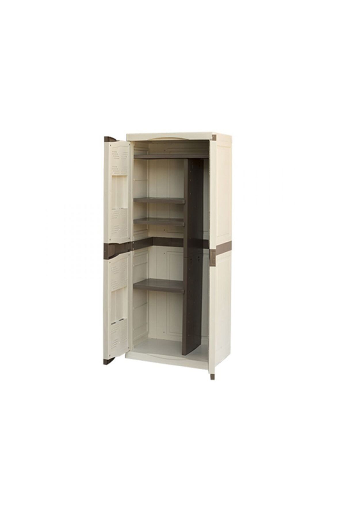Via Gardenia Iki Kapaklı Tam Boy Plastik Bahçe Dolabı 70x47x178 Evo70/pst