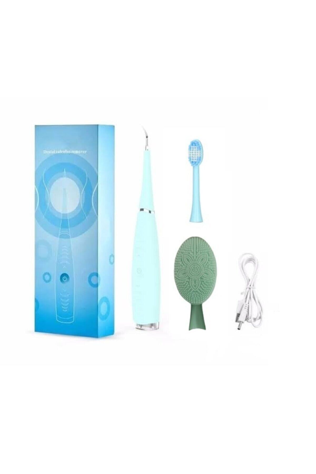 Kozmo Diş Taşı & Diş Lekeleri Temizleme Cihazı - Yıkanabilir & Şarjlı Dental - Yeşil