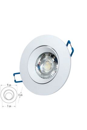 Safir Beyaz Yuvarlak Led Spot Armatür Ct-5256 3200k Gün Işığı Image 0