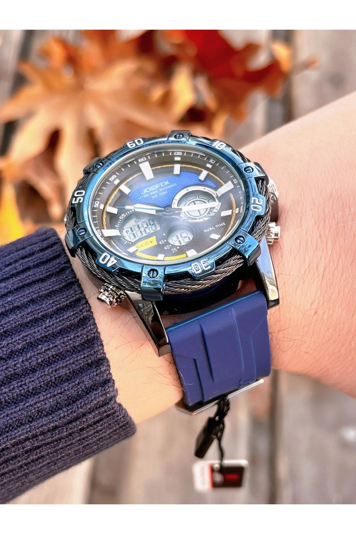 Joefox Watch Black Navy blue Trendyol