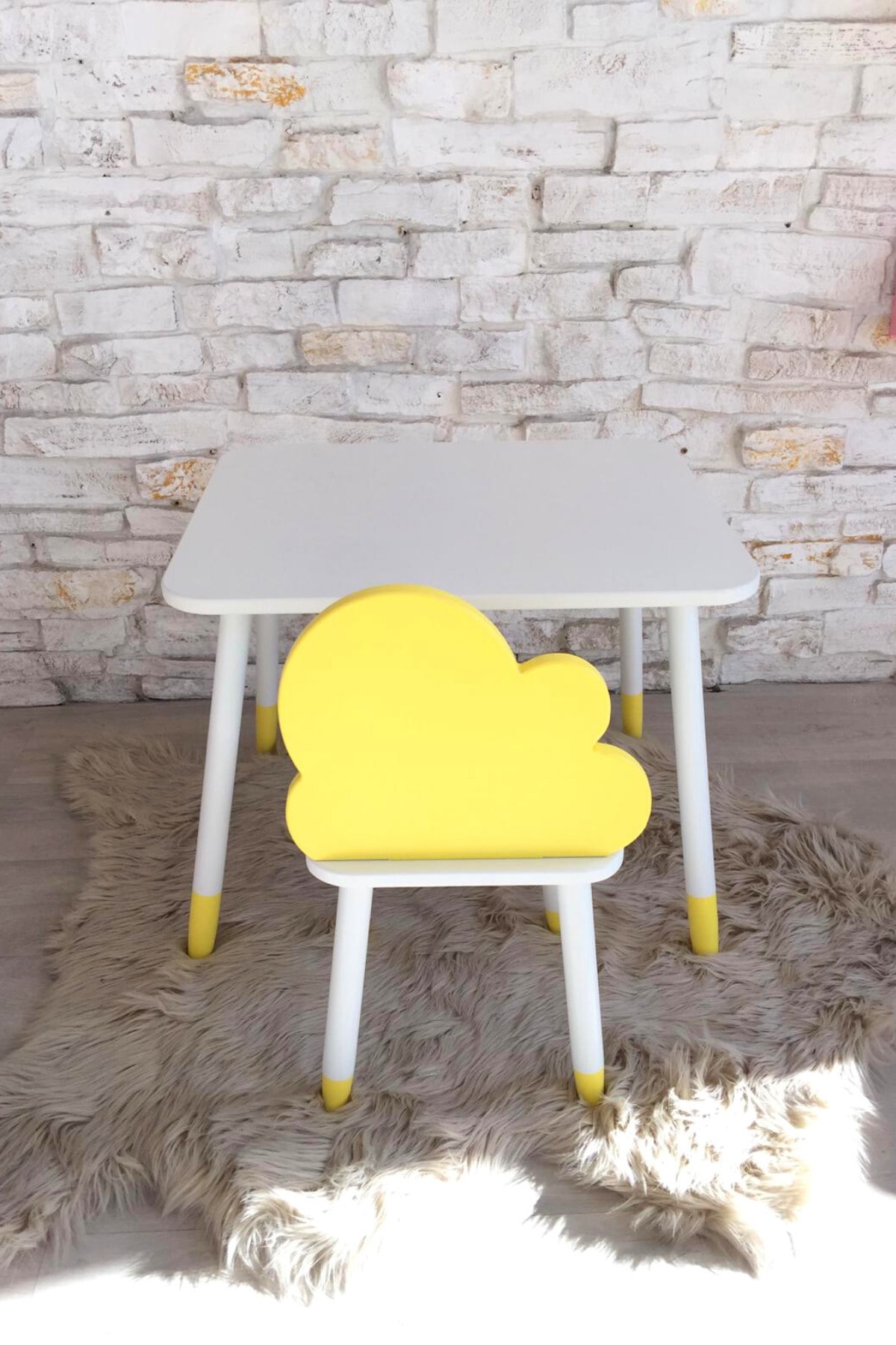 GO BABY Sarı Bulut Masa Sandalye