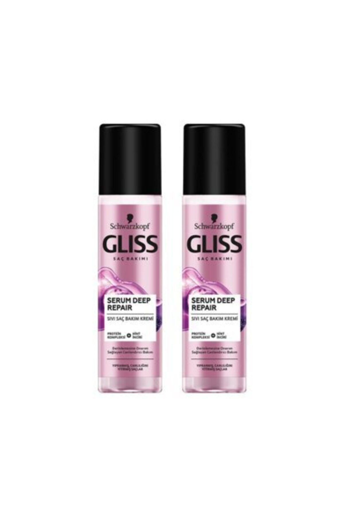 SCHWARZKOPF HAIR MASCARA Gliss Serum Deep Repair Sıvı Saç Kremi 200 ml x 2 Paket