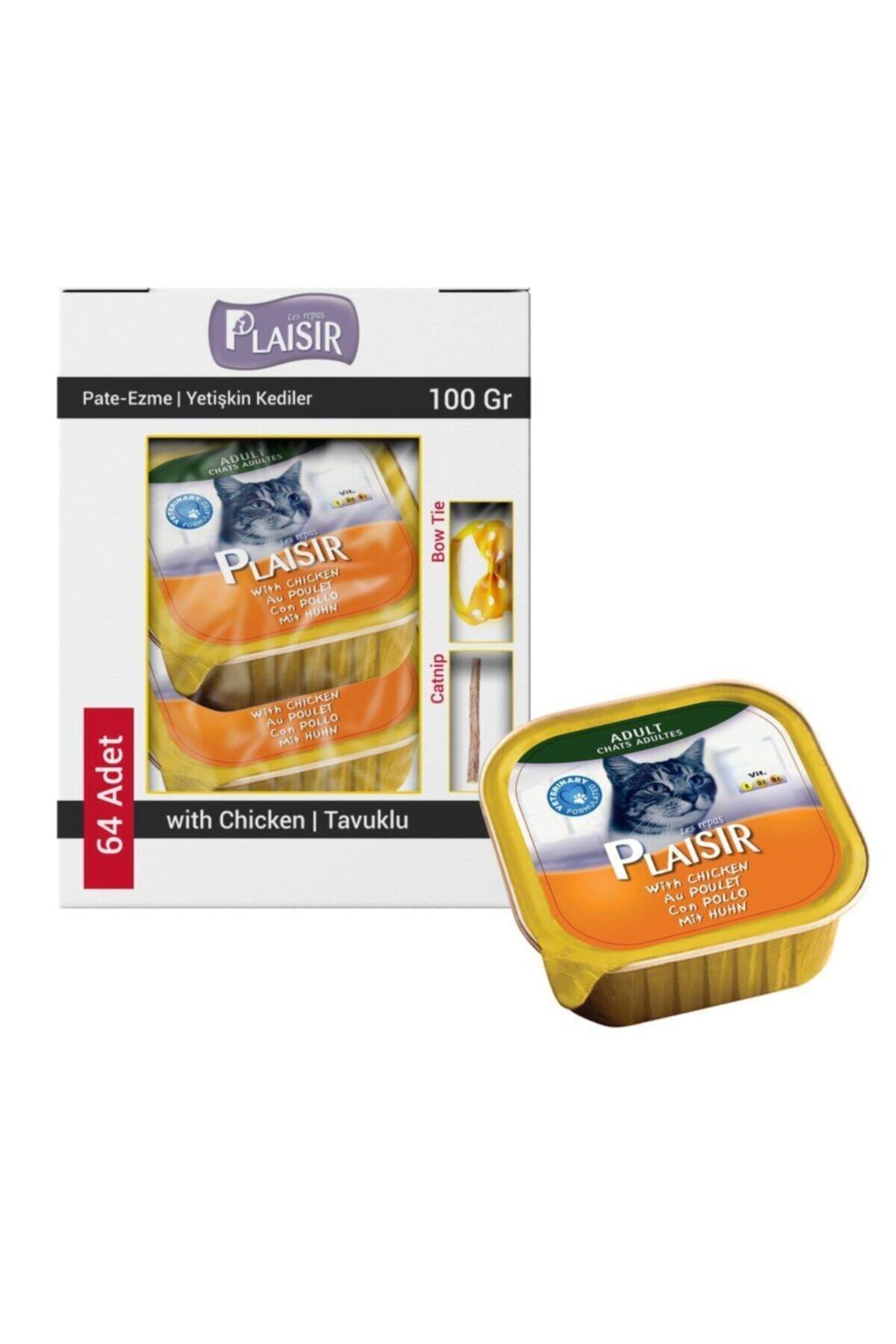 Plaisir Chicken Tavuklu Ezme Kedi Konservesi 64x100 gr