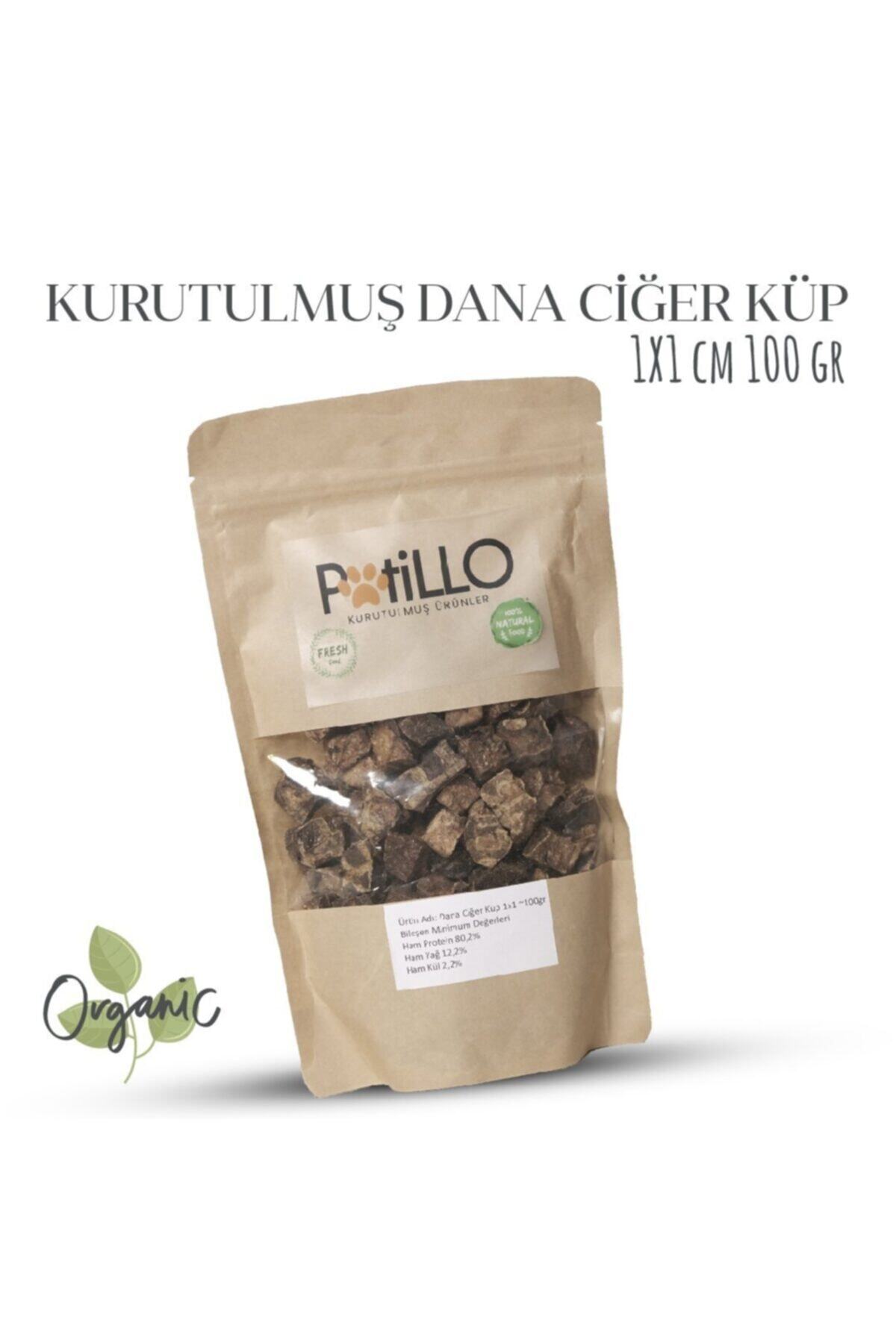 patillo 1x1 Kurutulmuş Dana Küp Ciğer Köpek Ödülü