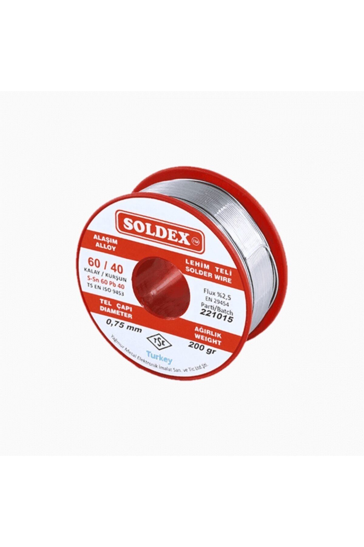 Soldex 60/40 Lehim Teli 200gr 0,75mm