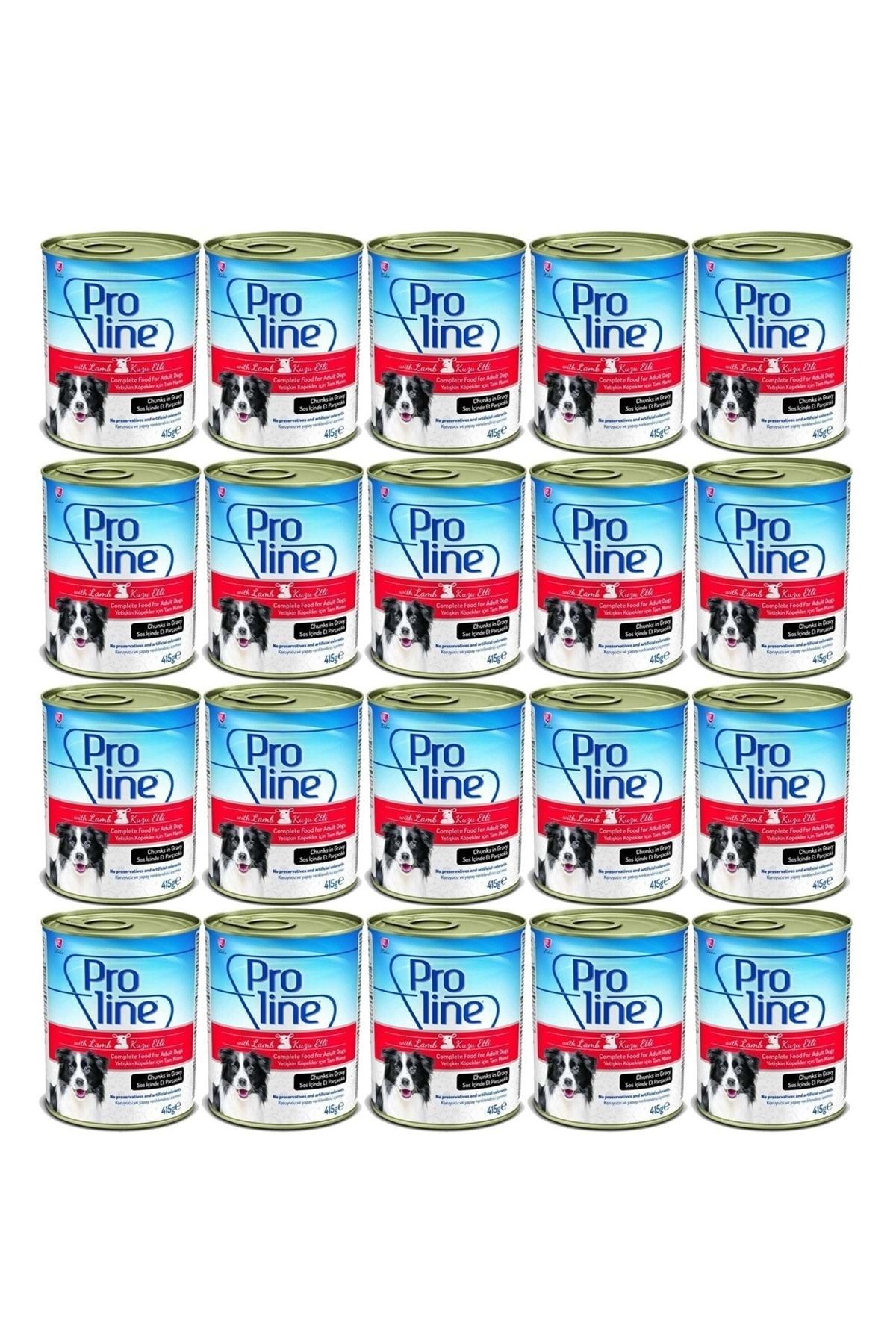 Pro Line Etli Sos Içinde Et Parçacıklı Köpek Konservesi 415 gr x 20 Adet