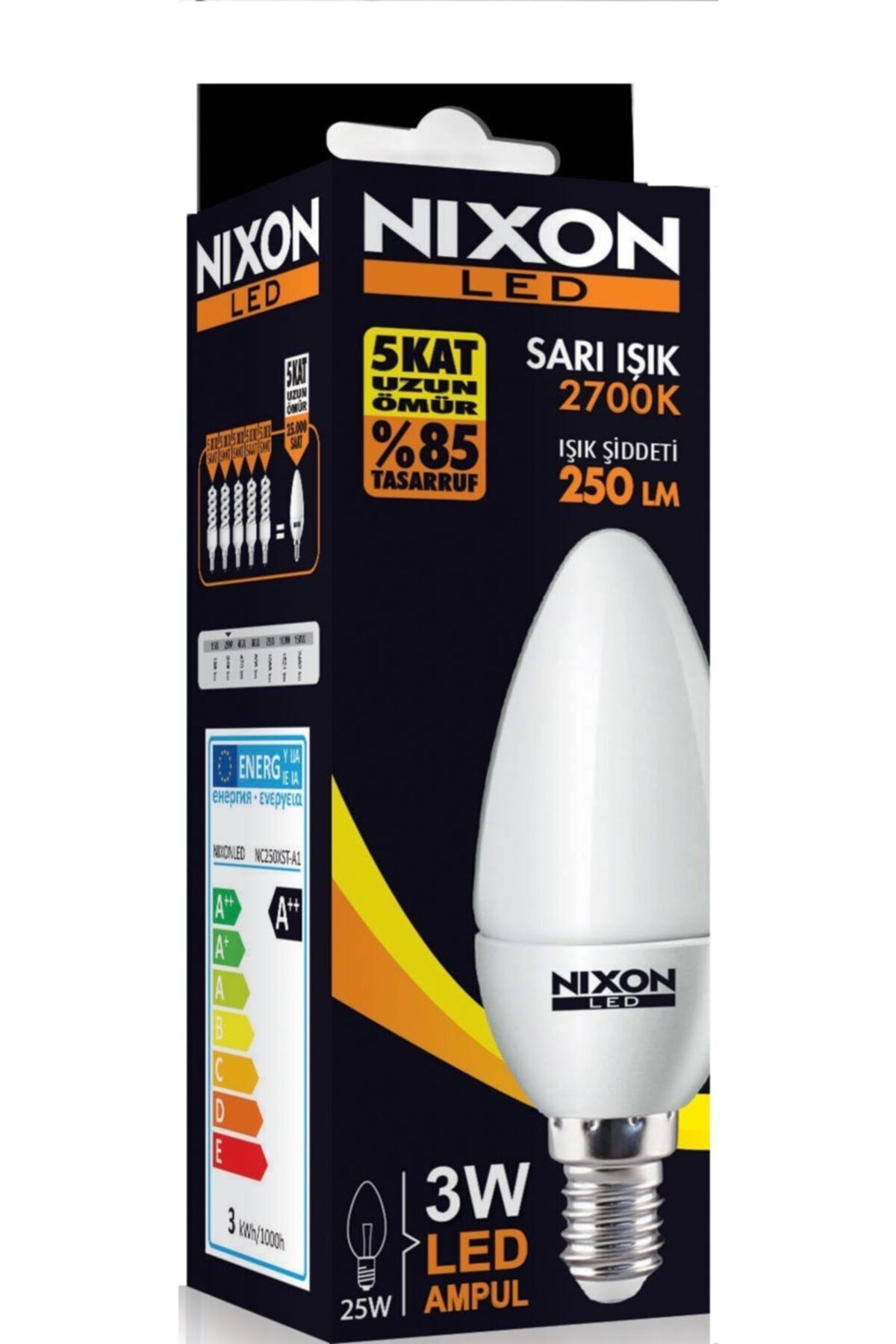 nixonled nixon led soft mum ampul 3w 25w 250lm 2700k sari isik e14 fiyati yorumlari trendyol