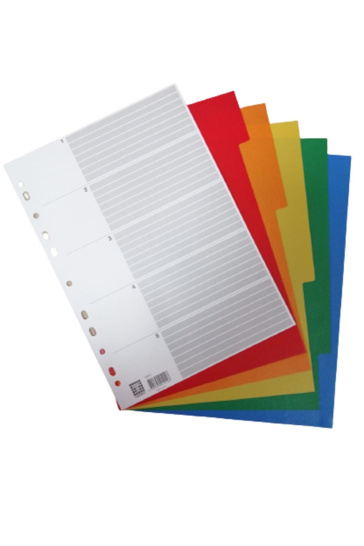 Temat Plastik Seperatör 5 Renkli Ayraç A4