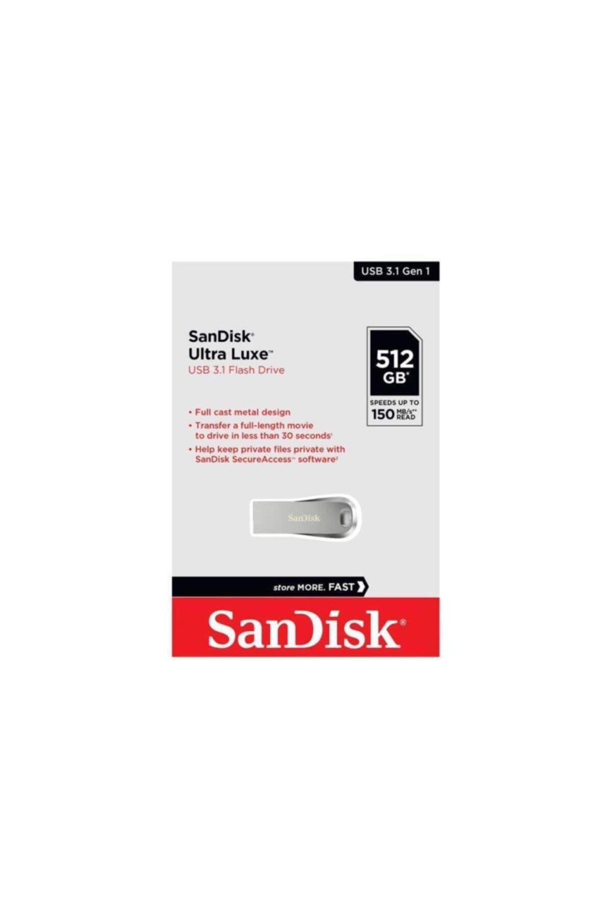 SanDisk 512gb Usb 3.1 Flash Bellek Ultra Luxe Sdcz74-512g-g46