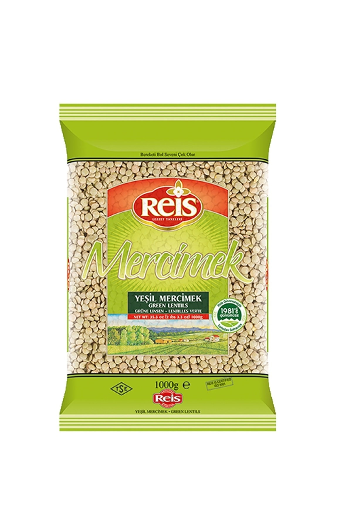 Reis Yeşil Mercimek 1 kg