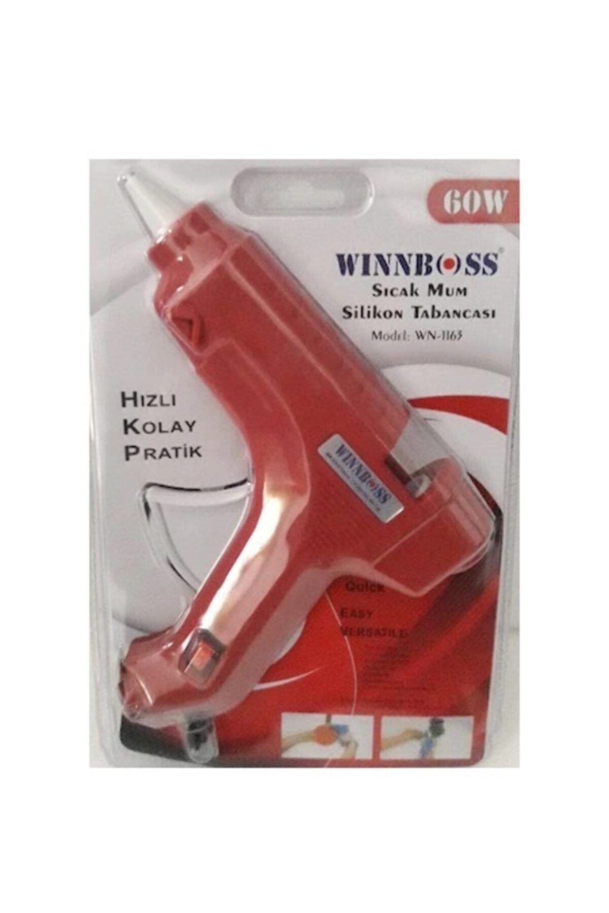WINNBOSS Büyük Sıcak Mum Silikon Tabancası. 60 Watt. Büyük Silikon Kullanımı Için.