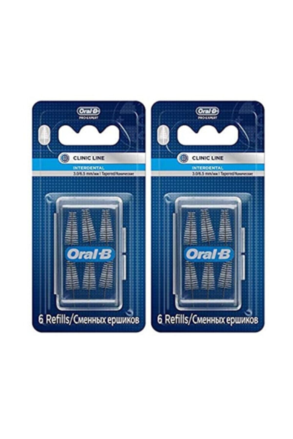 OralB Interdental Arayüz Fırçası Eğimli Yedek 6'lı 3.0/6.5mm X 2 Paket