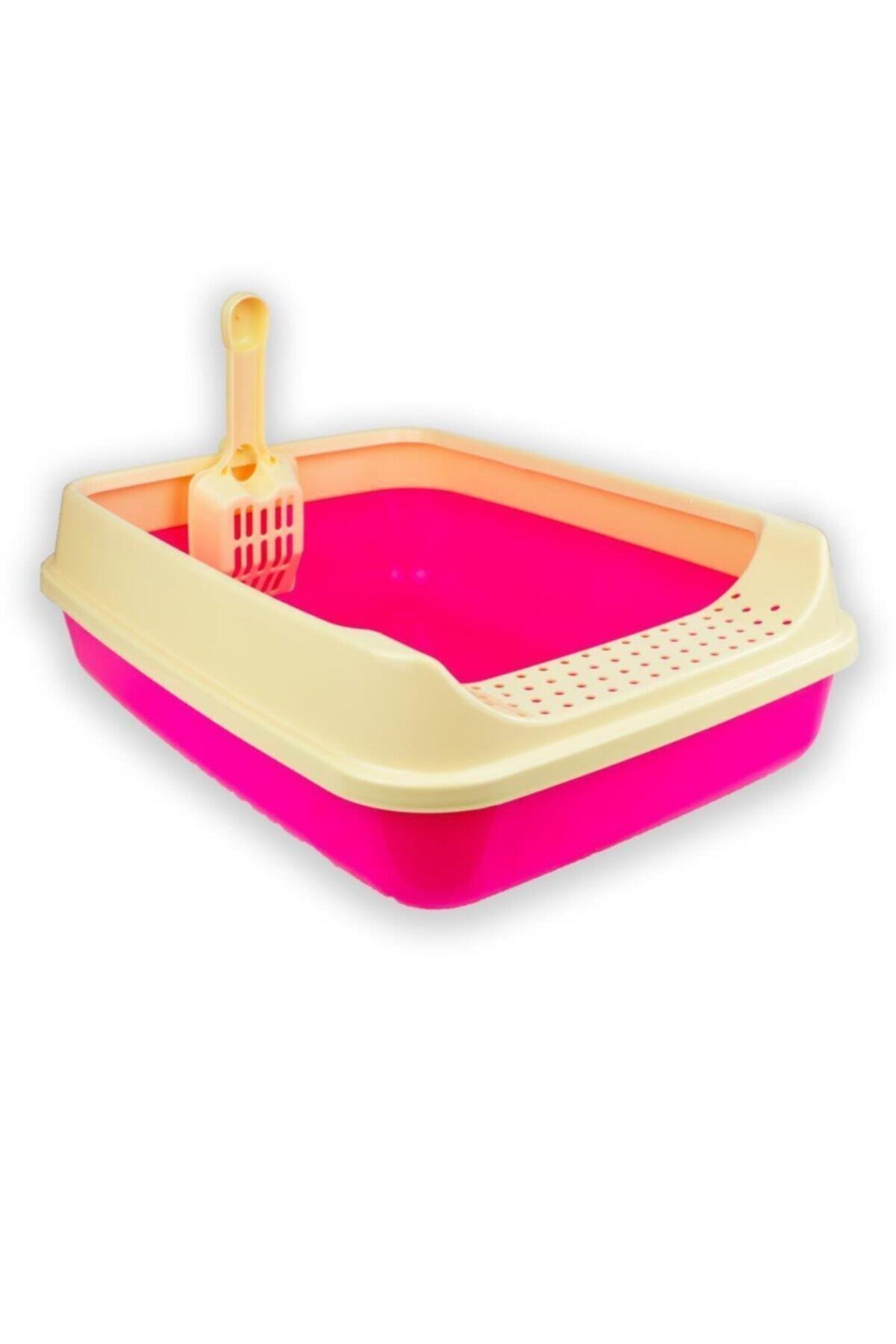 Krax Açık Kedi Tuvaleti+kürek50x35x15cm Pembe