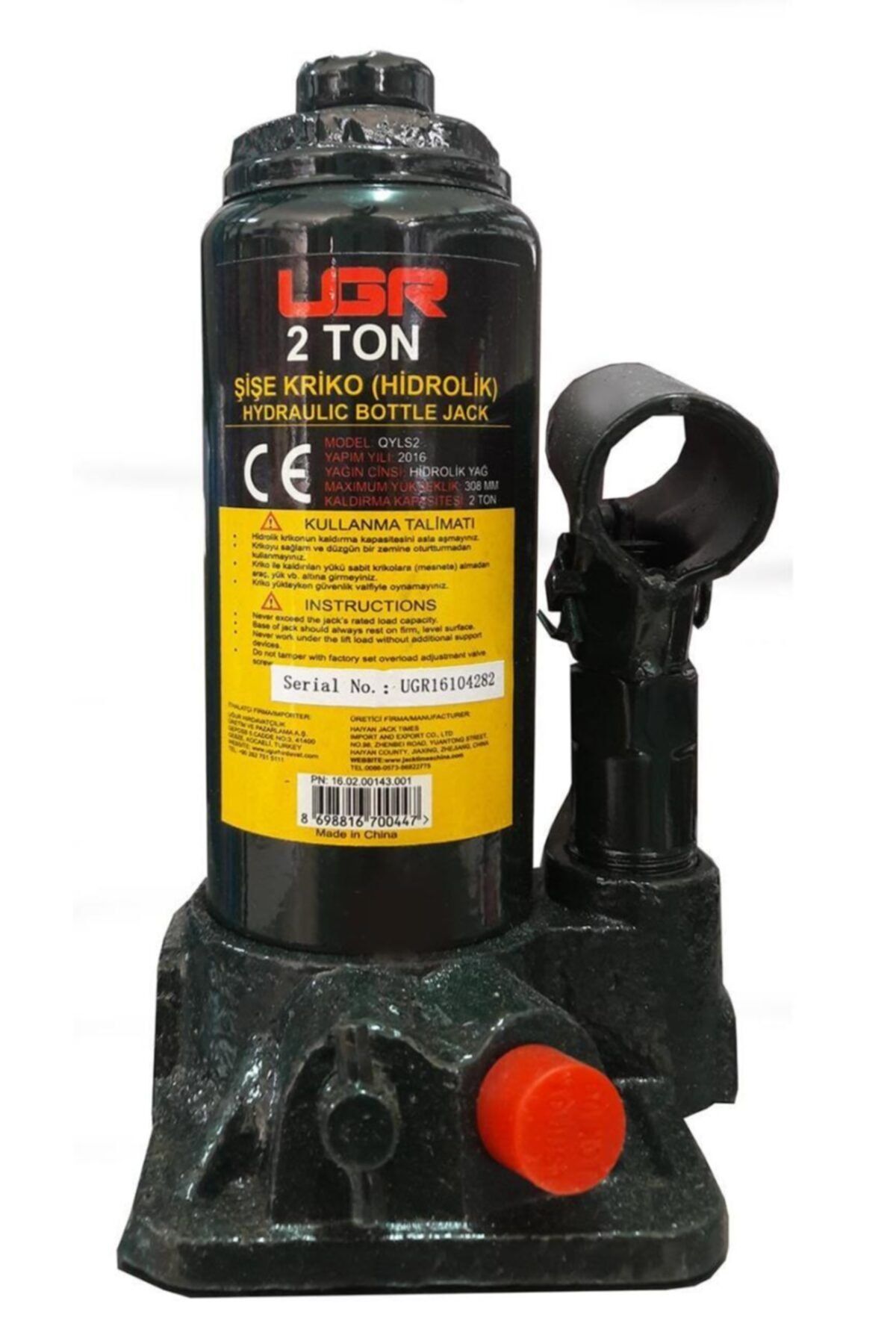 UGR Hidrolik Şişe Kriko 2 Ton E0204