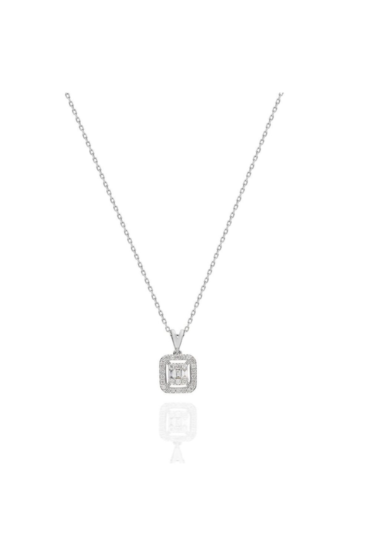 Vav Pırlanta 0,22 Ct 18 Ayar Pırlanta Kolye