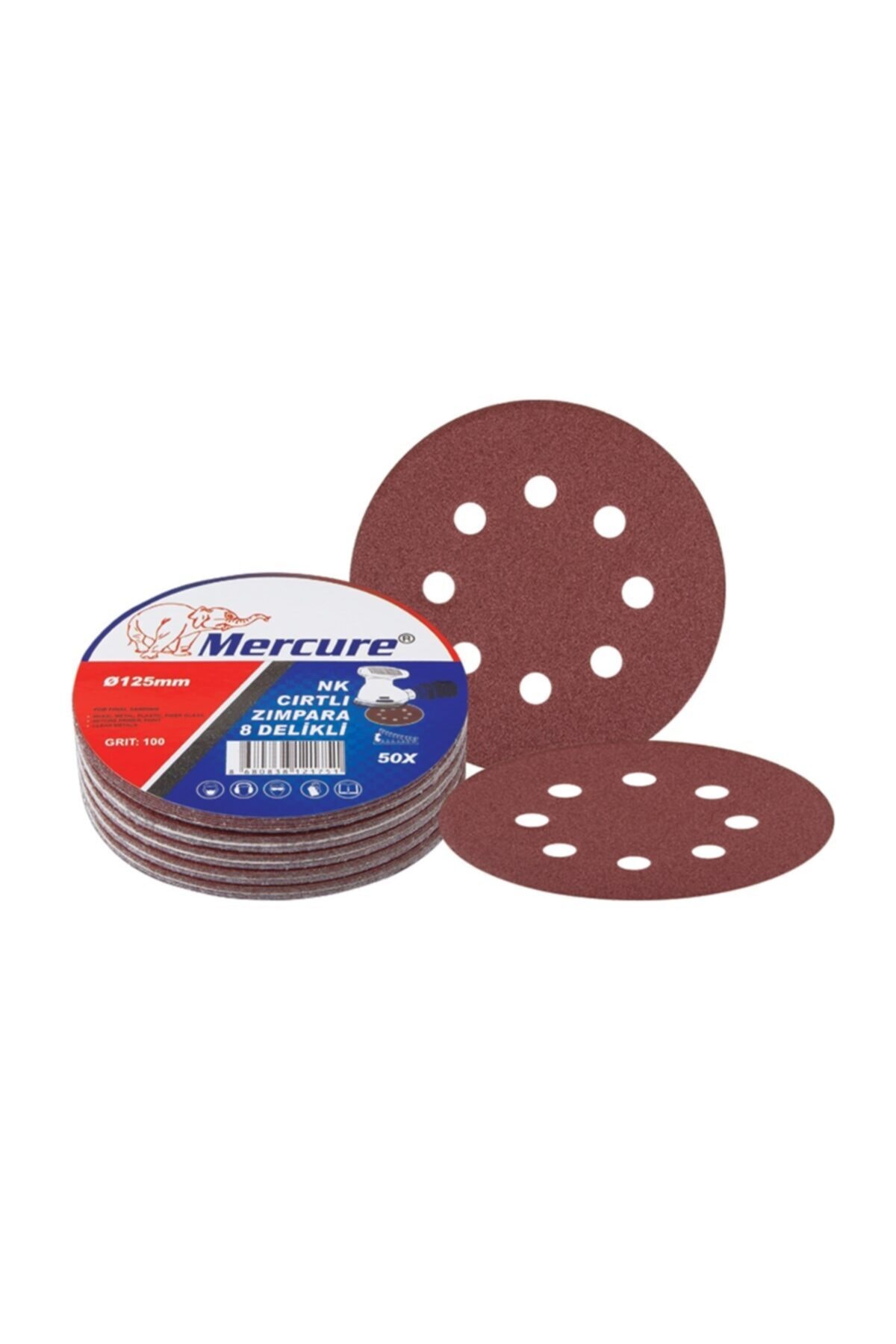 Mercure 180 Kum Delikli Cırt Zımpara 125 mm