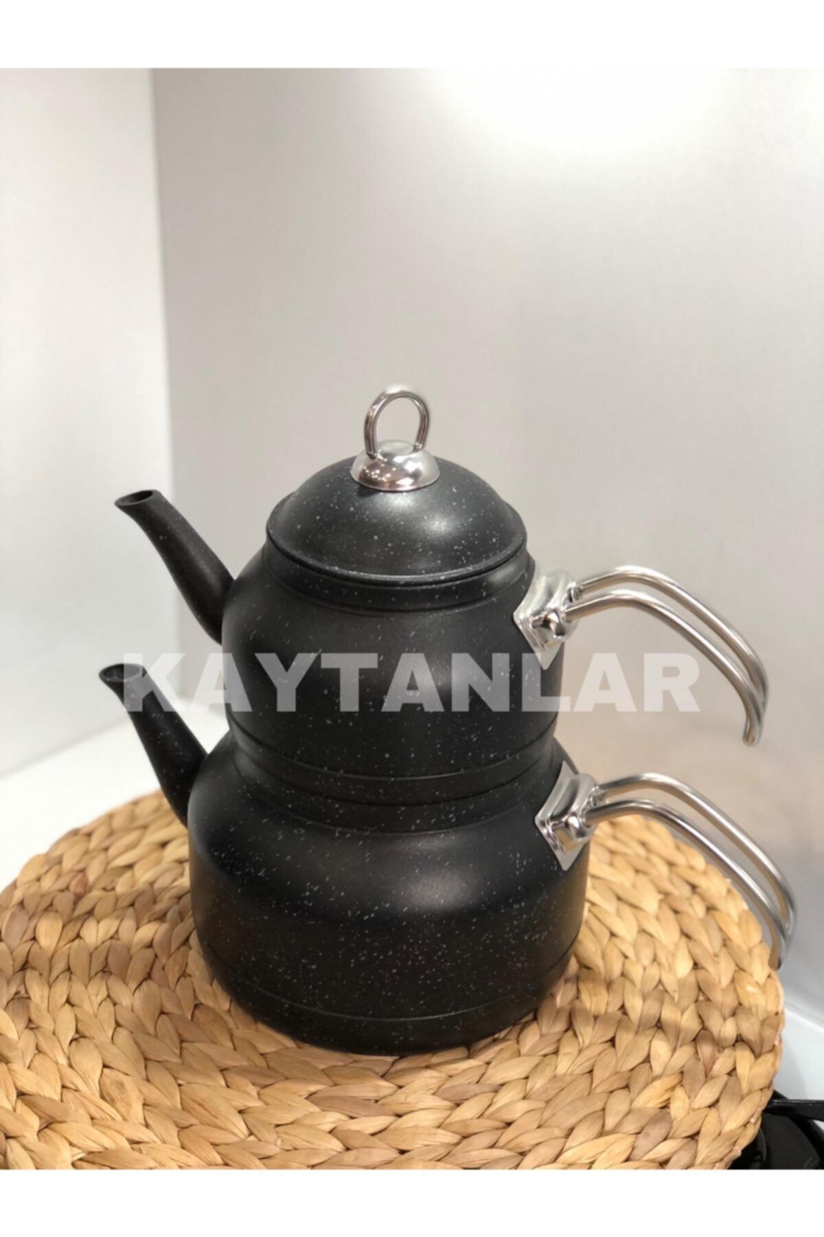Kahramanlar Granit Çaydanlık Siyah