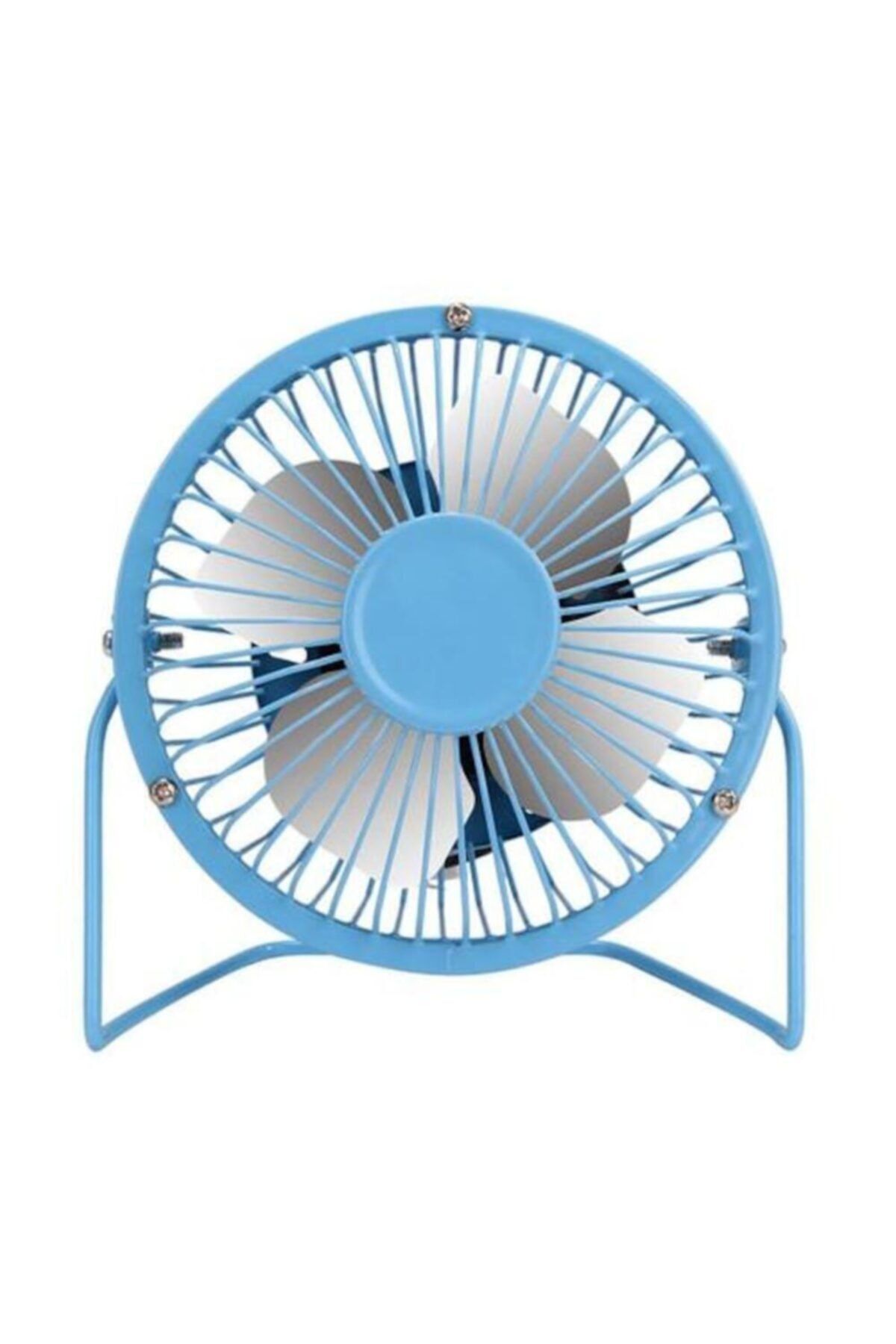 AldımGeldi Usb Fan Usb Vantilatör Usb Metal Kasa Fan Renk Mavi