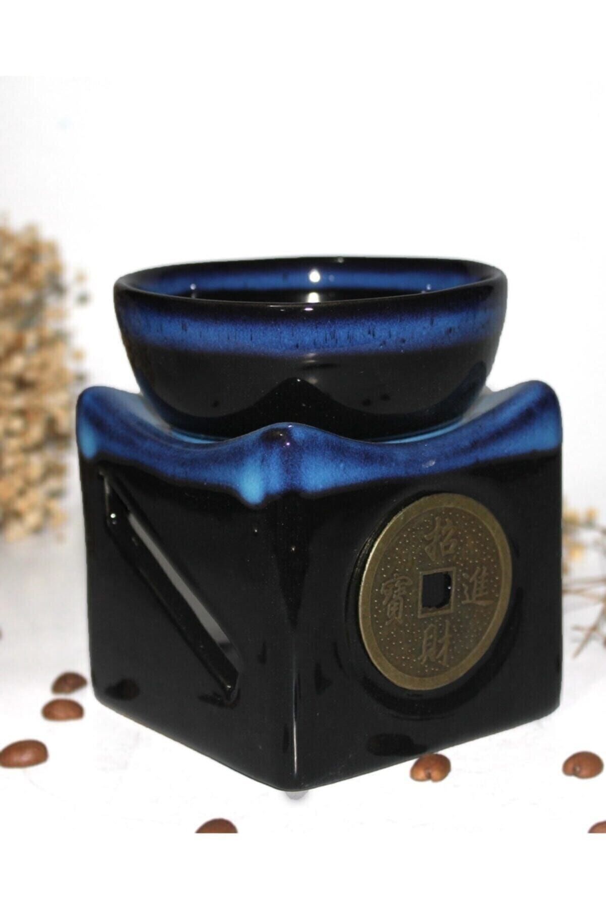 ema Otantik Seramik Buhurdanlık 9x11 cm Hediyelik Dekoratif Eşya Feng Shui