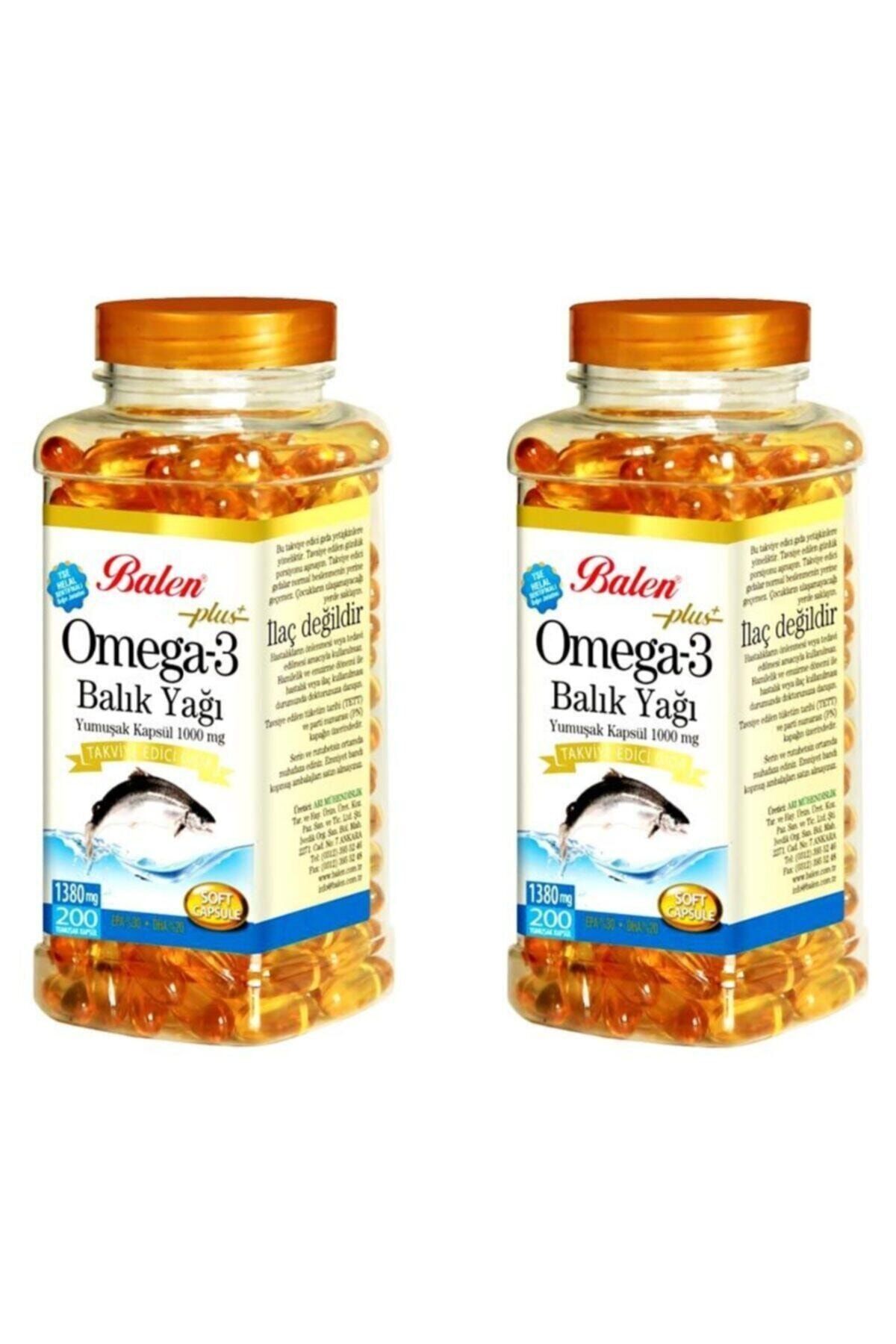 Balen 2 Adet Omega 3 Balık Yağı 200+200 1380 mg