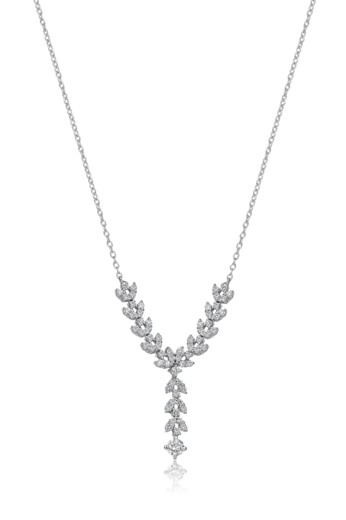 Vav Pırlanta 0,85 Ct 14 Ayar Pırlanta Kolye