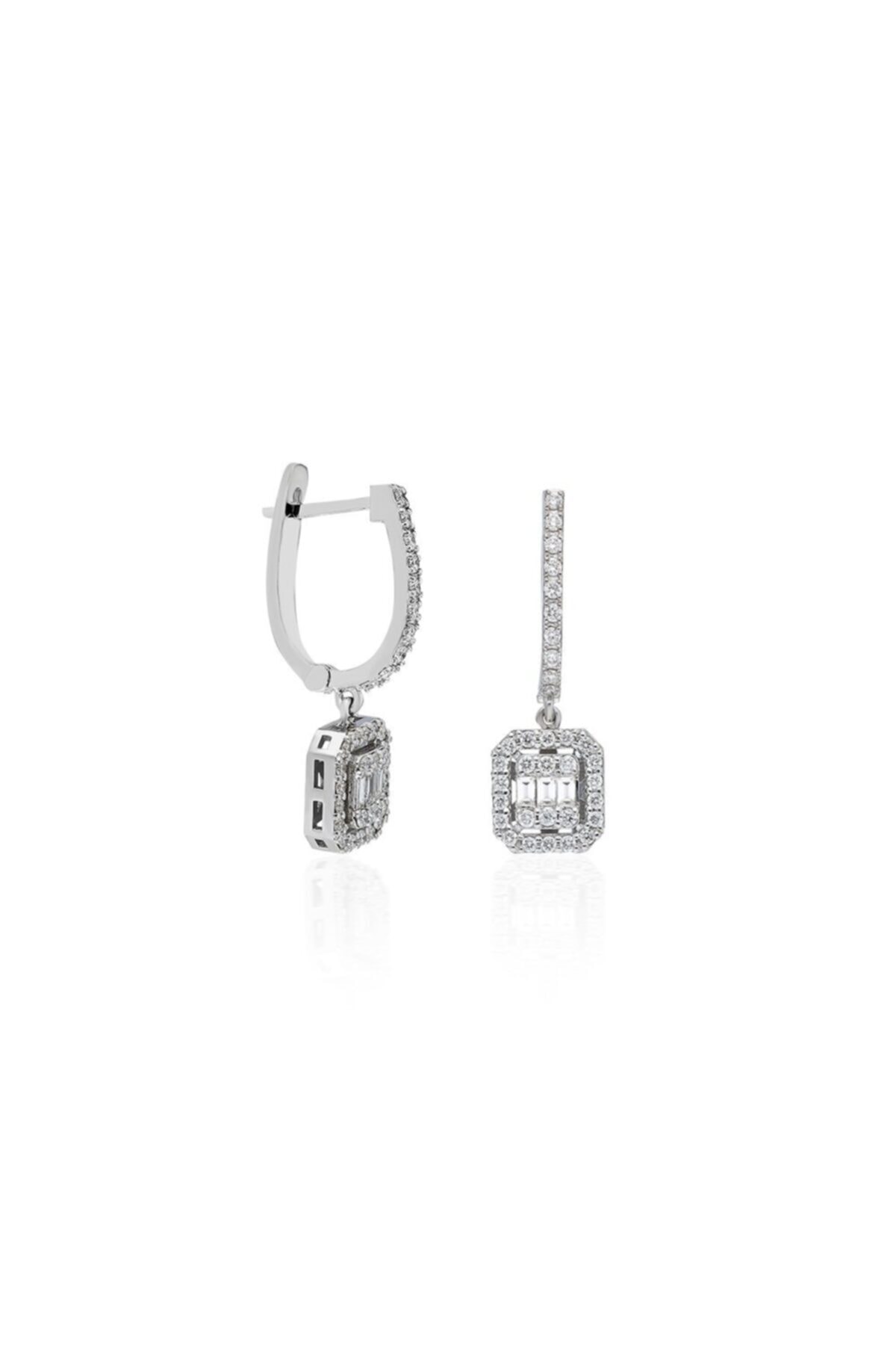 Vav Pırlanta 0,54 Ct 18 Ayar Pırlanta Küpe