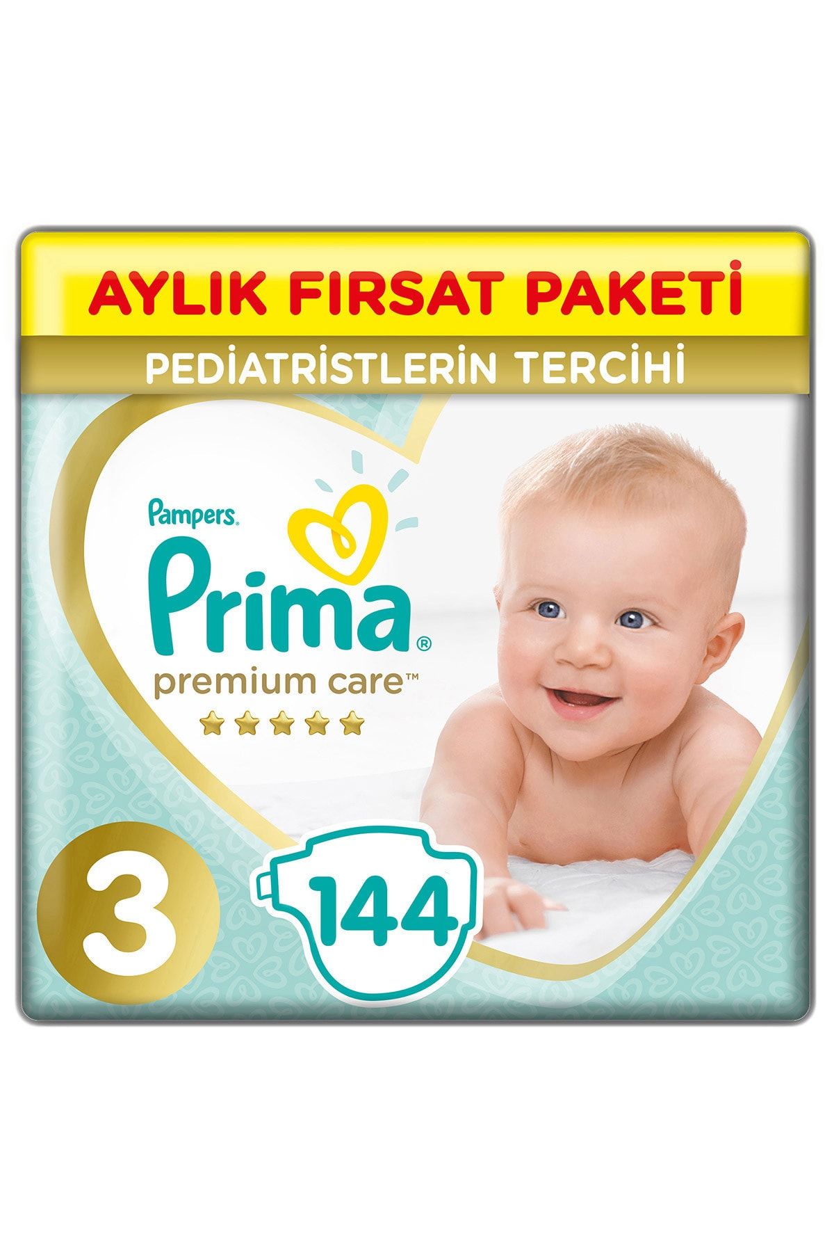 prima bebek bezi premium care 3 beden 144 adet midi aylik firsat paketi fiyati yorumlari trendyol