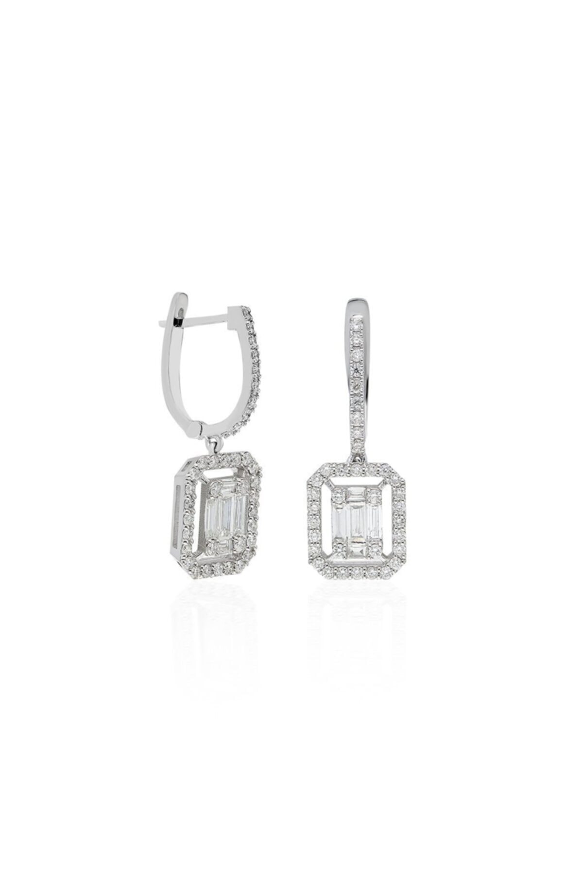 Vav Pırlanta 1,03 Ct 14 Ayar Pırlanta Küpe